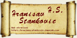 Hranisav Stanković vizit kartica
